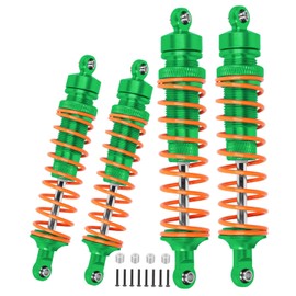 ARRCat Big Bore RC Shock for Slash 4WD 4x4 Upgrades Parts, 1/10 Stampede 4WD 4x4,Hoss 4WD 4x4,Rustler 4WD 4x4,4PCS Aluminum Full Metal Front Rear Shocks Absorber,Replace 5862,Green