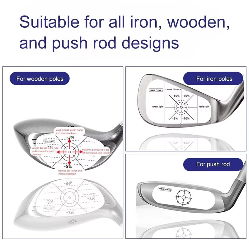 AIMALL Golf Strike Ball Stickers - 3-in-1 Impact Label Tape