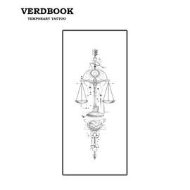 VERDBOOK Waterproof Temporary Tattoos: 2-Sheet Tattoo Kit with Realistic Body Stickers, Semi-Permanent Tattoos for Adults Lasting 7-15 Days – Safe for Men & Women, Neuron Grid