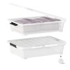 Tyminin 4 Pack 20-Quart Under Bed Storage Box with Wheels,