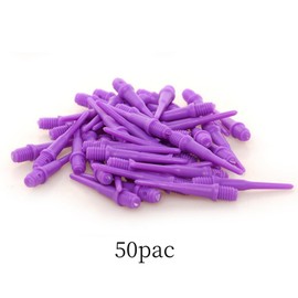 HRLORK 50 Packs Dart Points Plastic Soft Tip Darts Set Darts Attachment Spare Tips-White