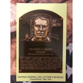 Frank Grant Postcard- Baseball Hall of Fame Induction Plaque- Photo Negro League