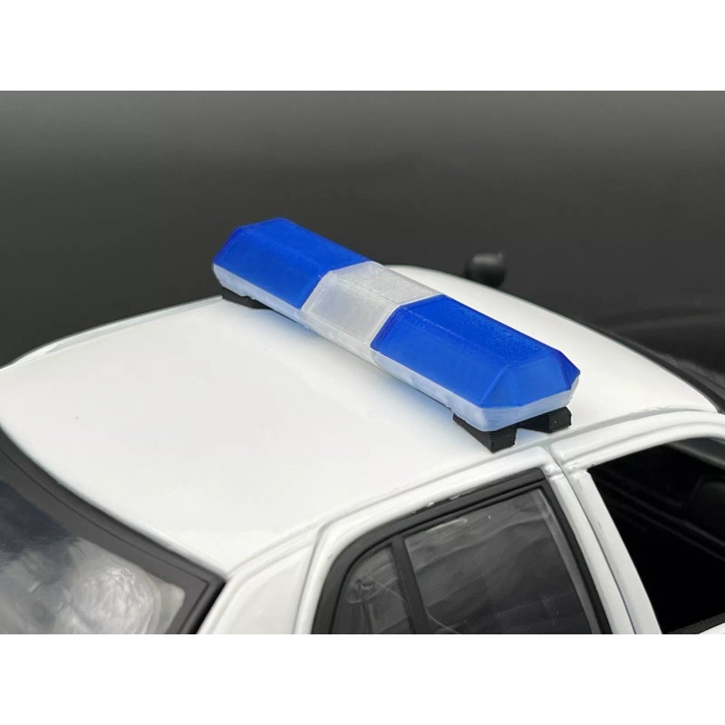 Non-operating Lightbar 1/18 Scale Clear Blue Code 3 MX7000 Lightbar