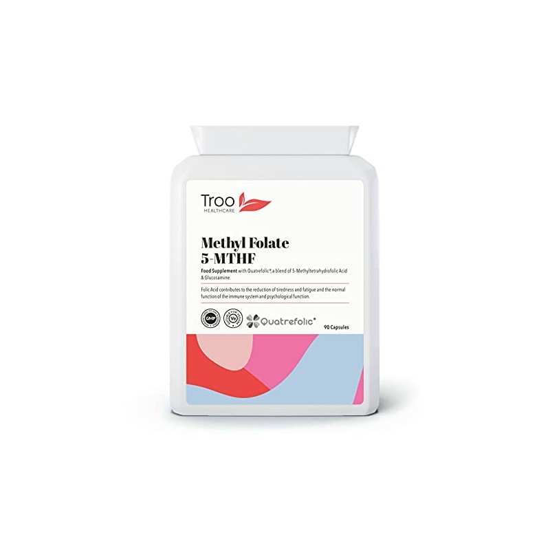 Folic Acid 600µg 90 Capsules as Quatrefolic Methyl Folate 5-MTHF