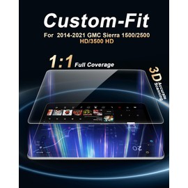 Screen Protector For 2022-2026 Chevy Silverado 1500 & GMC Sierra 1500-13.4-Inch 9H Tempered Glass HD Protector For 2024-2026 Silverado/Sierra 2500 HD/3500 HD Accessories - Glossy & Anti Fingerprints