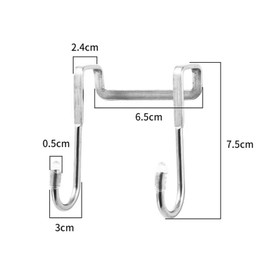 XINCHENG 2PCS Over Door Hooks for Hanging, Double Hook s Type Heavy Duty Door Hook Hanger for Kitchen, Bathroom, Drawer, Cabinet Door to Hang Bags, Towels, Coat