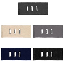 5 Pieces Pants Waist Extenders with Metal Hook for Pants, Jeans, Trousers and Skirt for Pregnancy Maternity Women Men Jeans Favors - 5 Colors