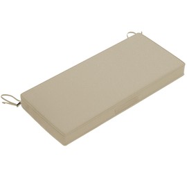 Favoyard Outdoor Bench Cushion 59 × 16 Inch Waterproof & Color Resistant Patio Benches Cushions for Garden Loveseat Swing Couch Furniture with Handle, Removable Cover and Adjustable Straps, Beige