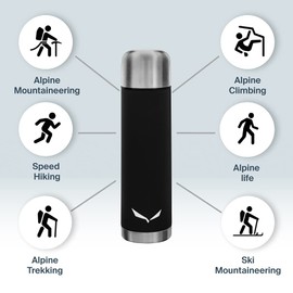 SALEWA Unisex - Adult Rienza Thermo BTL 1.0 L Bottle, Black, Normal