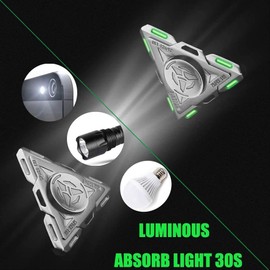 Luminous Tri Fidget Spinner UFO,Glow in The Dark Spinning Toys Sensory Gadget Finger Hand Spinner Metal, Best Gift For Anti Anxiety Stress Relief Focus Party Favors Prizes for Kids Adults