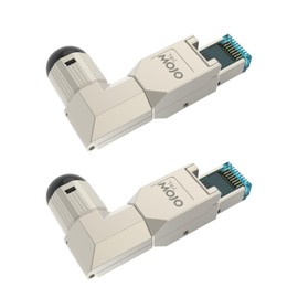 Tecmojo CAT8 Shielded RJ45 connector, Tooless Field Plug 40Gigabit, 2 Pack