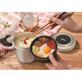 Skater STLBD6AG-A Antibacterial Insulated Lunch Box, Rice Bowl Shape, Stainless Steel, My Neighbor Totoro, Silhouette, Ghibli, 19.7 fl oz (550 ml)