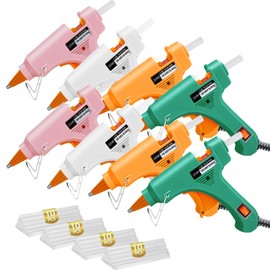 Hot Glue Gun Kit, Hot Glue Guns with 40 Glue Sticks and Anti-Scalding Nozzles, 8 Pack Fast Preheating Mini Hot Melt Glue Gun Set for Crafts, DIY Arts, Class Projects, School, Home Repairs -Multicolors