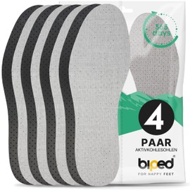 biped 4 Pairs of Activated Carbon Insoles Against Sweat Feet - for Climate Regulation, for Fresh Shoes and Feet - Comfortable Shoe Insoles - Ultralight and Hand Washable z2727 (41)