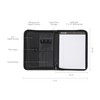 Samsill Professional Padfolio, Faux Leather Junior Portfolio with Zipper, 10.1
