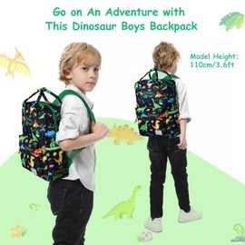 Kasqo Kids Backpack for Boys, Water-Resistant Toddler School Backpack Lightweight Preschool Kindergarten Bookbags Daycare Schoolbag with Chest Strap