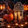 4PCS Halloween Tombstone Decorations – Foam Skeleton Graveyard Props for
