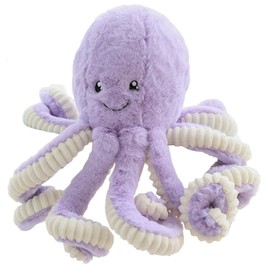 TONGSONG - Lindo pulpo de dibujos animados de animales de peluche de pulpo, juguetes de peluche de pulpo, juguetes de peluche de mar para niños y amantes de la decoración del hogar (morado, 23.6