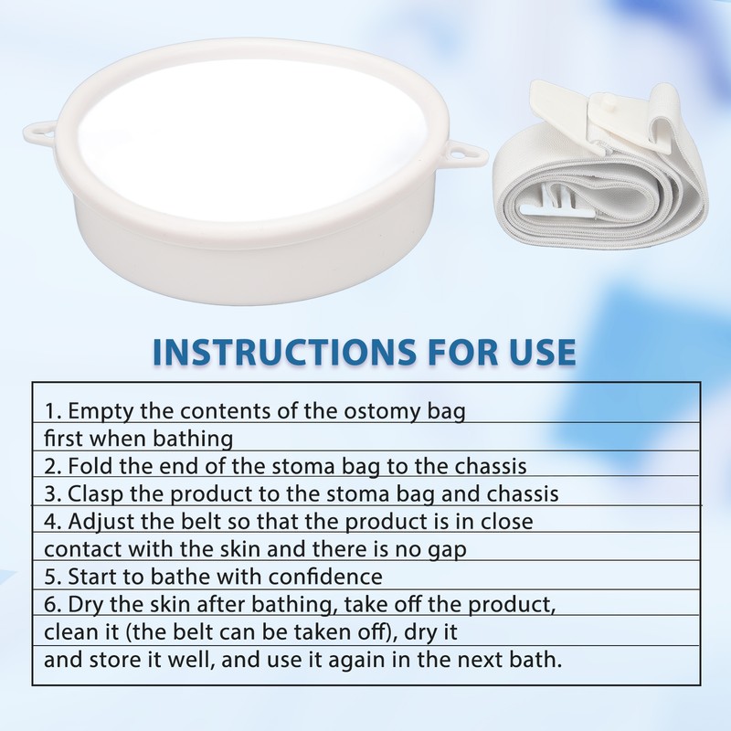 Stoma Ostomy Bath Cover Waterproof Silicone Belt Adjustable Sealed Stoma