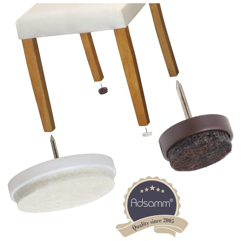 Felt Glider - Felt Pad with Pin/Nail - Brown or