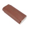 3 Finger Cigar Case Leather Cedarwood Lining Travel Portable Cigar
