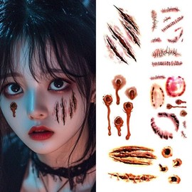 Erasable Halloween Tattoo Sticker Transfer Sticker Design #5 (e) 5ea