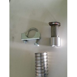 GenExhaust compatible with Honda EU6500iS/EU7000iS Generator 1-1/2" steel exhaust extension 2 foot length