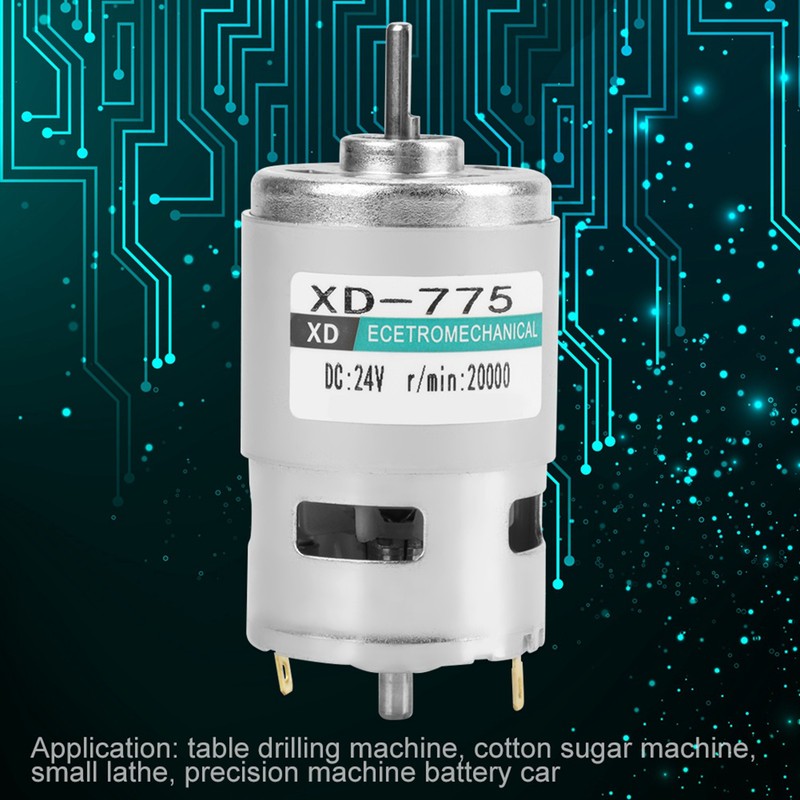 XD-775 24V High Speed Low Noise Double Ball Bearing Brush