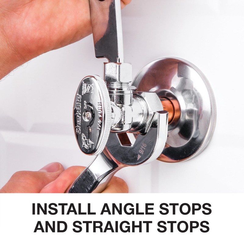 Steelman 4-in-1 Plumber's Wrench, for Angle Stops, Straight Stops, Compression