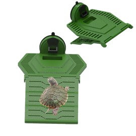 Turtle Basking Platform, Turtle Resting Basking Platform Turtle Ramp, Tortoise Climbing Ladder Resting Terrace for Frog Terrapin Reptiles Amphibian Habitat Hideouts Aquarium Floating Dock (Green, S)