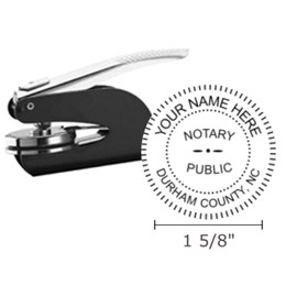 Black Pocket Seal Embosser; Notary Modern Journal Bundle | North Carolina