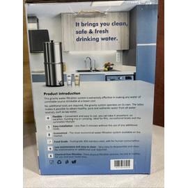 Purewell Gravity Fed Water Filtration System 2.9 Gallons 3-Stage 304 stainless