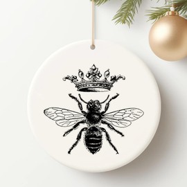 Queen Bee Ornament, Bee Ornaments for Christmas Tree, Bee Christmas Ornament, Bee Decorations, Bee Gifts for Women Bee Lovers, Queen Bee Gifts for Women, Christmas Hanging Ornament