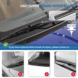 ASLAM Wiper Blade Refills 18" 6mm for Conventional Frame Windshield Wipers(Set of 2)