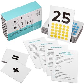Magnastars Math Flashcards - Educational Math Flash Cards for Kids - 36 Digits, 10 Equation Symbols, and 6 Learning Games - Addition, Subtraction, Multiplication, and Division Study Materials