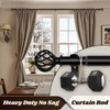 Curtain Rods for Windows 48-90 Inch(4-7.5Ft), Matte Black Decorative Curtain