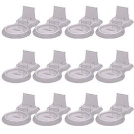HOHIYA 12 Pcs Tea Cup and Saucer Display Stand Teacup Holder Rack Clear
