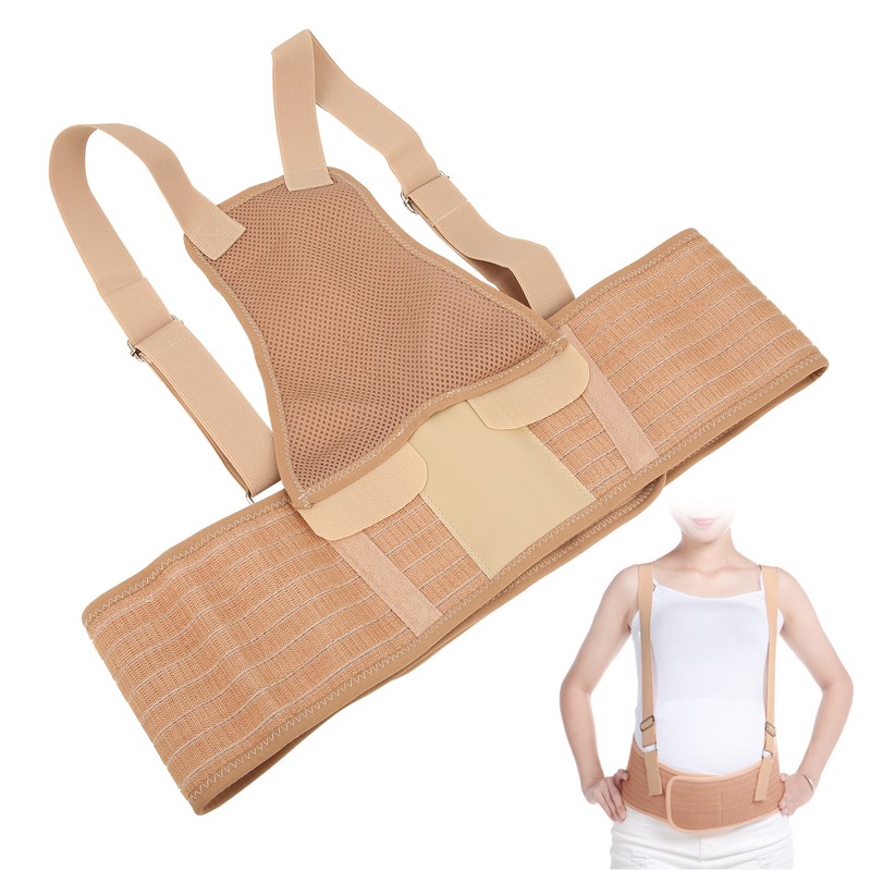 Maternity Belt Pregnancy Support Breathable Adjustment Shoulder Postpartum BeltKhaki