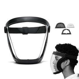 WADY Face Shield, WADY - Anti-Dust & Fog-Free Face Shield, Anti-Dust and Fog-Resistant Face Shield, Anti-Fog Protective Full Face Shield, Safety Face Shield, Grinding Shield Face Mask (Black)