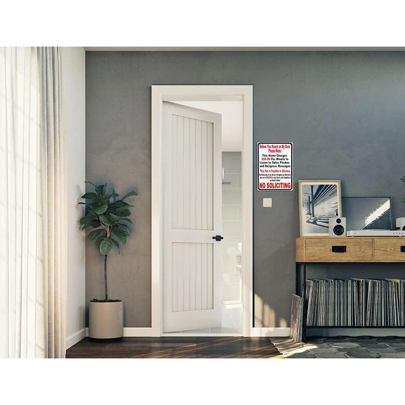 CUUCTGDA Before You Knock On My Door Sign No Soliciting