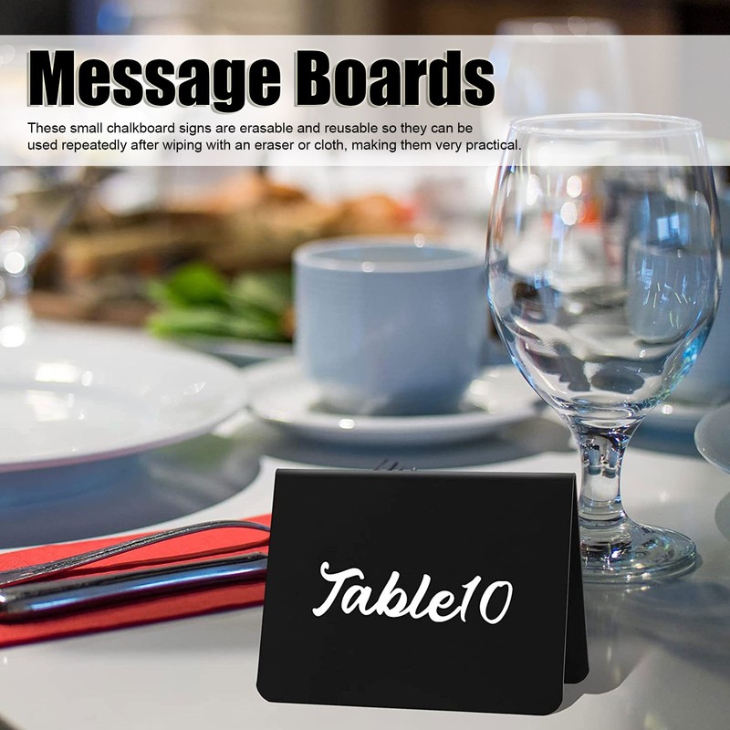 16pcs V Shaped Mini Chalkboard Sign Erasable Reusable for Food