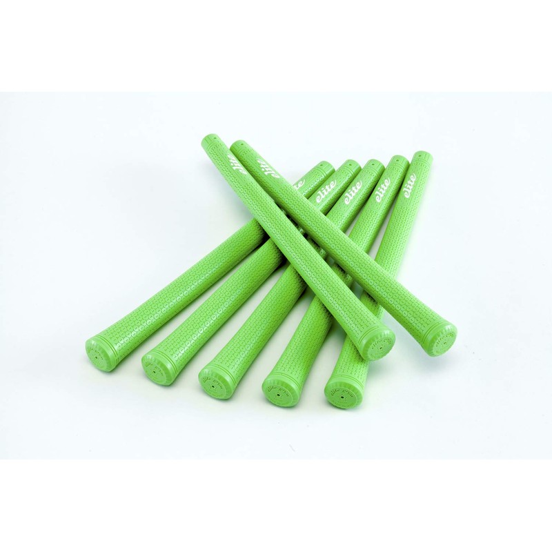 elitegrips TD50C SOFT 7 Pack Golf Grips, Signal Green, No