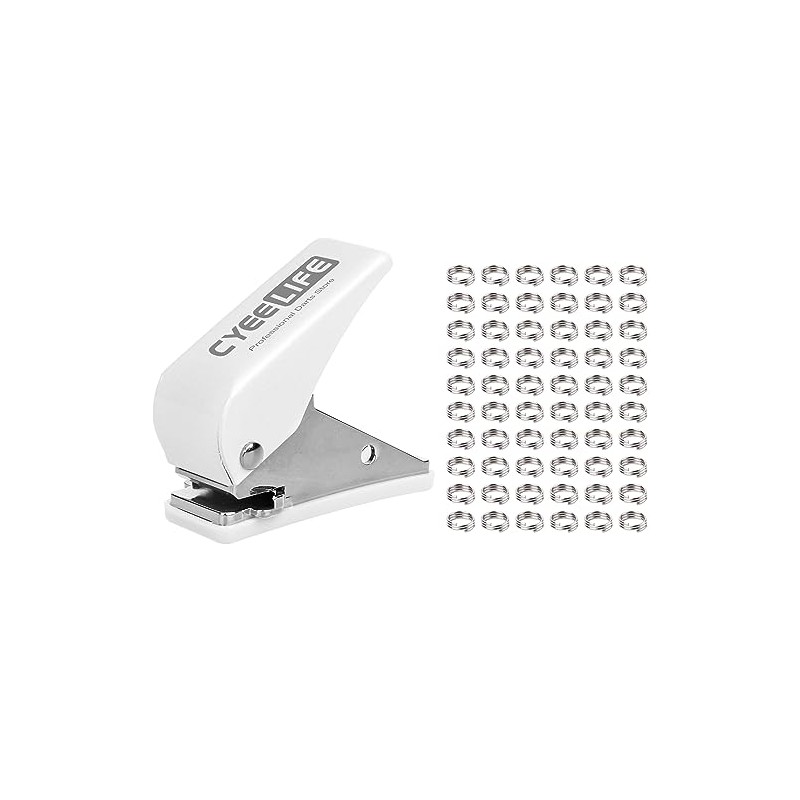 CyeeLife-Dart Flights Punch+100Spring Rings-Dart Accessories puncher kit for Plastic shafts