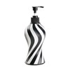 Black and White Zebra Stripe Soap Dispenser, Modern Refillable Hand