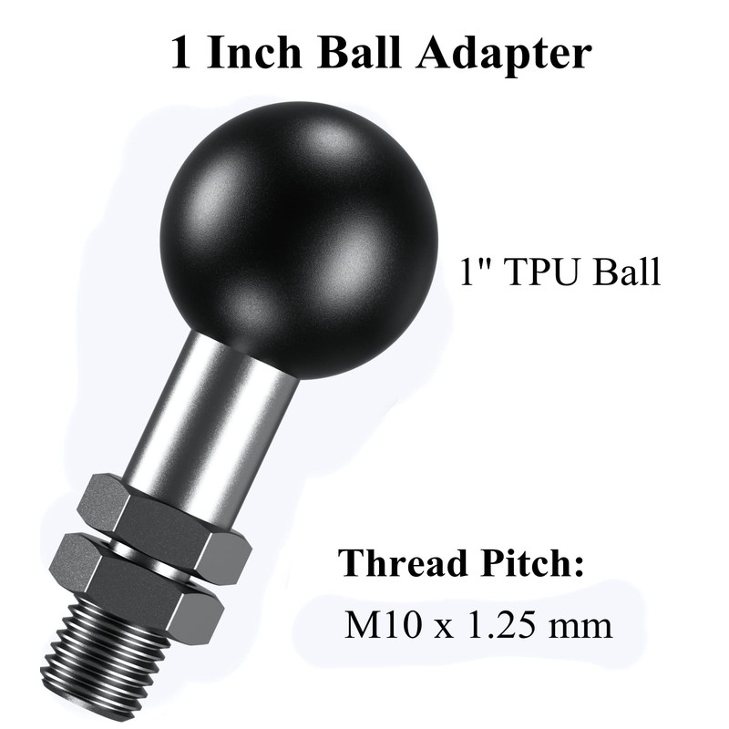 BRCOVAN 2 Pack, 1'' Ball Adapter with M10 x 1.25