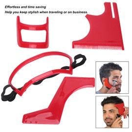 ZJchao Herramienta para Forma de Barba, 4Pcs/Set Plantilla de Forma de Barba Herramienta de Guía de Aseo para Moldear la Línea de Barba para Peinar Barba