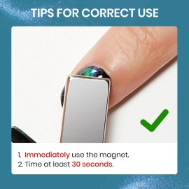 SUPWEE Cat Eye Nail Polish Non Gel with Magnet Quick Dry Cateye Magnetic Blue