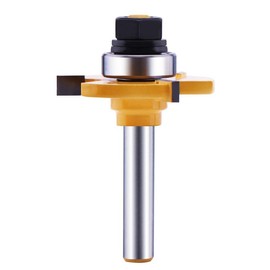 Tongue and Groove Router Bit Set (2 PCS) with 1/4 Inch Shank T Shape, Wood Milling Saw Cutter (Woodworking Tools for Home Improvement and DIY) Edging Veining