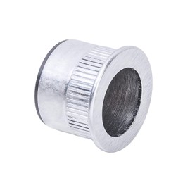 GedoTec Forehead Pull Handle Brass Shell Handle Sliding Door Furniture Handle for Room Doors and Wooden Doors - MT05 | Chrome Matt | Sliding Door Handle Diameter 29 mm | Handle for Inlet | 1 Piece -