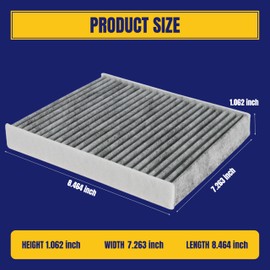 Cabin Air Filter for Toyota Rav4 Camry Corolla Venza Sienna Highlander for Lexus RX350 NX350 ES350 Cabin Filter Replacement with Activated Carbon Replace 87139-0E040 CP157, 2 Pack